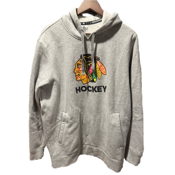 adidas Other - Adidas Gray Men's Blackhawks Hockey Hoodie Chicago